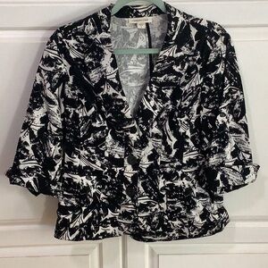 Coldwater Creek cotton blazer. 3/4 sleeves